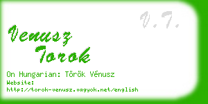 venusz torok business card